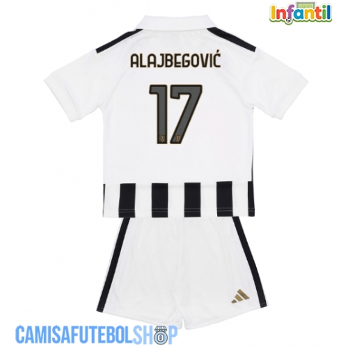 Camisa de time de futebol Juventus Kerim Alajbegovic #17 Replicas 1º Equipamento Infantil 2026-27 Manga Curta (+ Calças curtas)